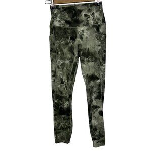 Lululemon Align High-Rise Olive Diamond Dye Crop 23" Workout Leggings Women sz6